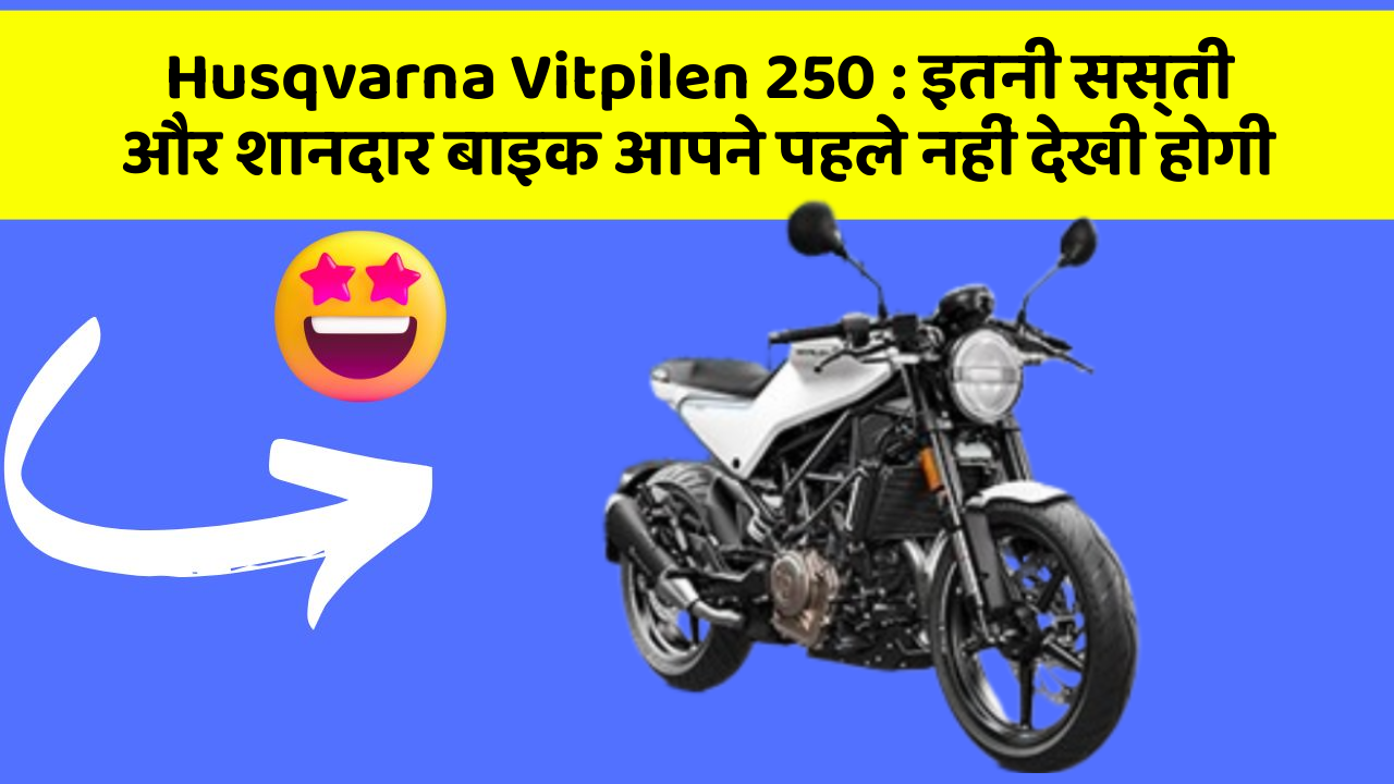 Husqvarna Vitpilen 250: इतनी सस्ती और शानदार बाइक आपने पहले नहीं देखी होगी